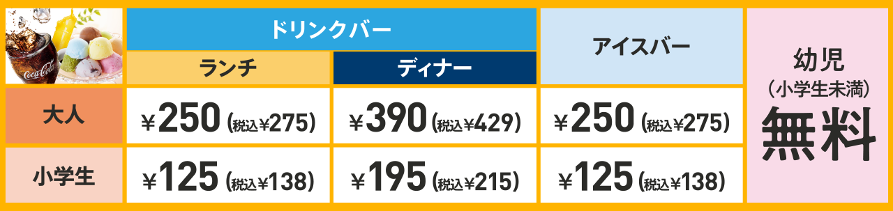 ドリンクバー・アイスバー