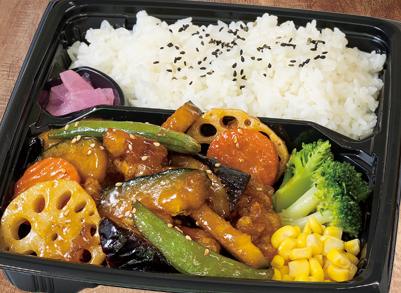 鶏と野菜の黒酢炒め弁当