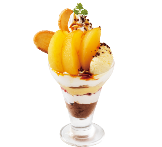 国産りんごとチョコの贅沢パフェ~パイ添え~