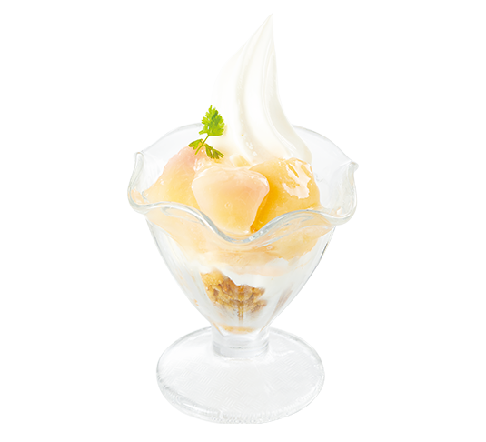 白桃のソフトクリーム