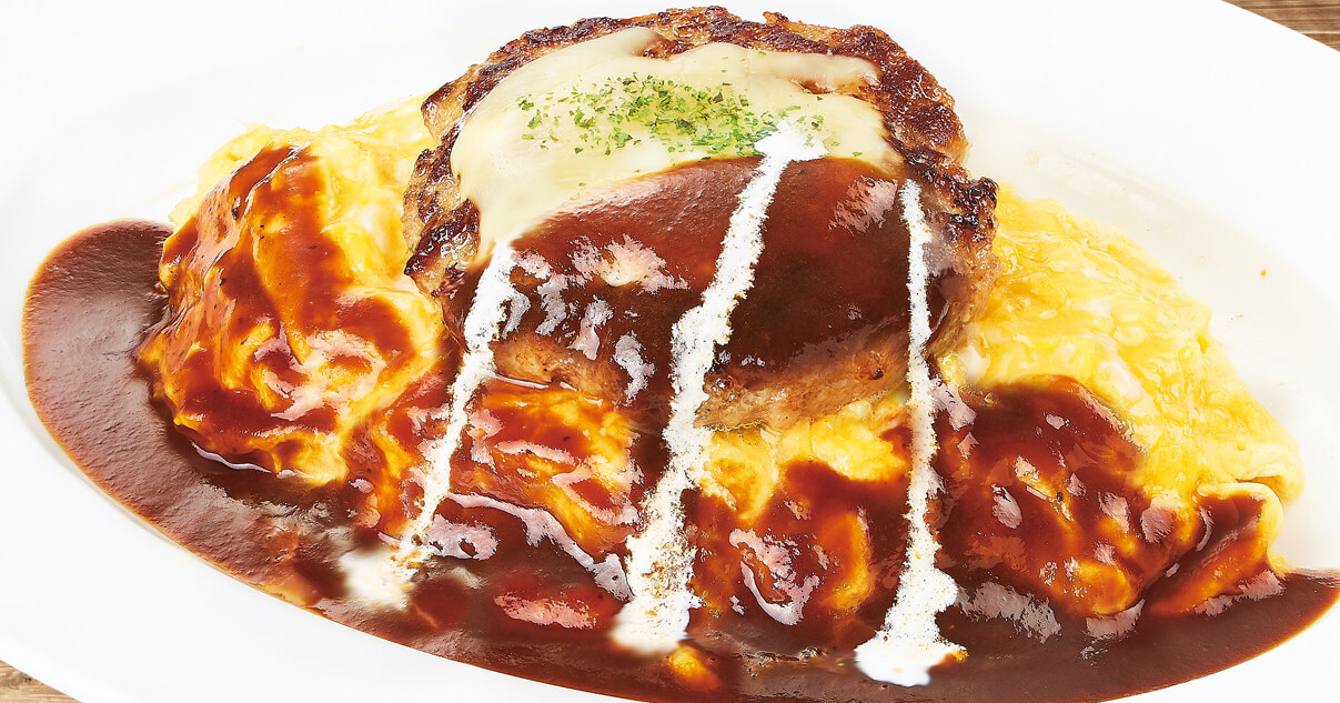 ハンバーグオムライス